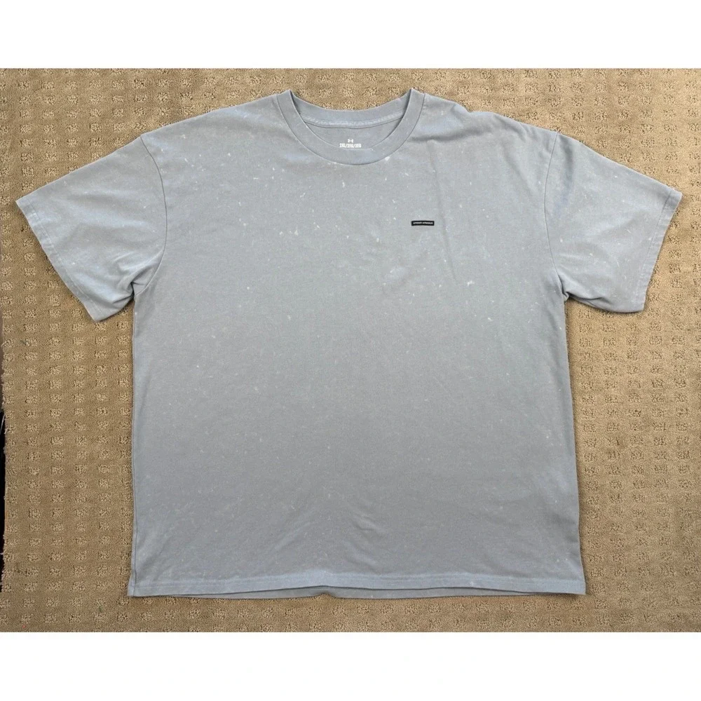 Men's Under Armour 2XL Loose T-Shirt with bleach splatter design #1105